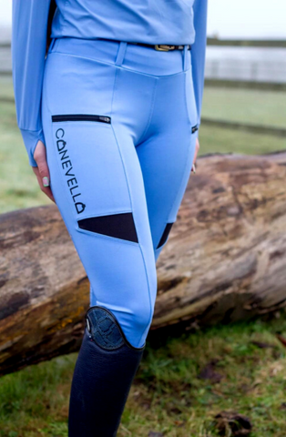 Sky Blue Full Grip Leggings